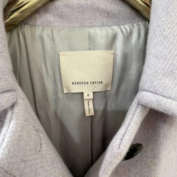 REBECCA TAYLOR {8} Lilac Melton Coat Wool - Picture 3 of 7